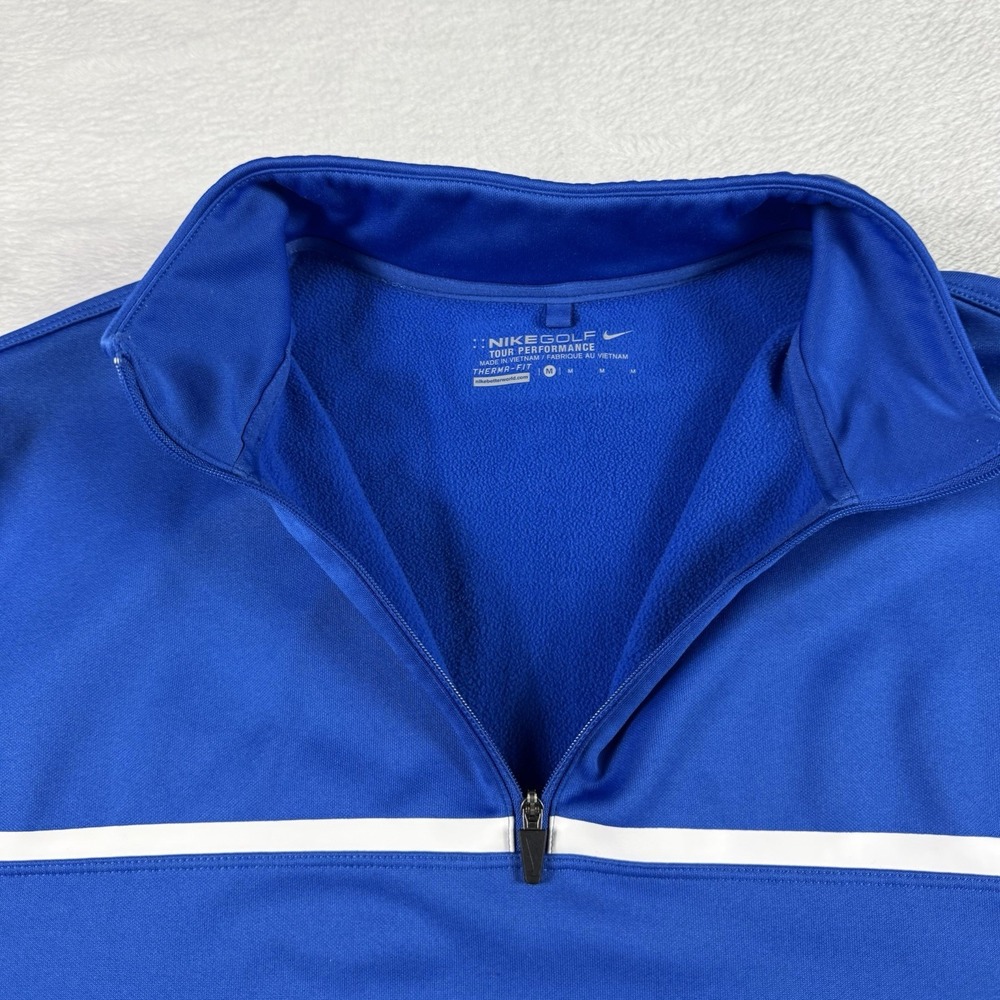 Nike Golf Tour Performance 1/4 Zip Fleece Mens XL Blue Dri FIt Pullover Nicklaus